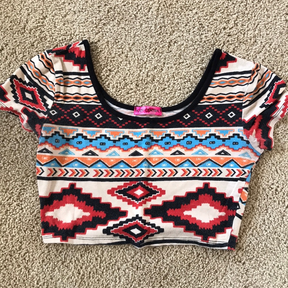 Trouble print crop top
